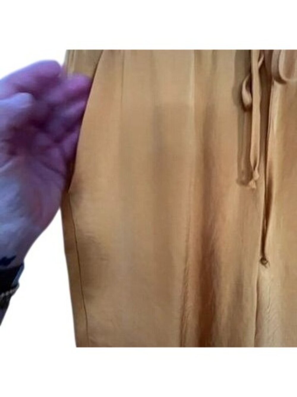 Boho Chic Women Sz S Palazzo Pull On Pants Marigold Hippie Festival Resort Indie - Picture 5 of 13